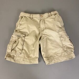 Y2k Transcript Cargo Shorts Men's‎ Size 36W Beige Relaxed Fit Outdoor Khaki